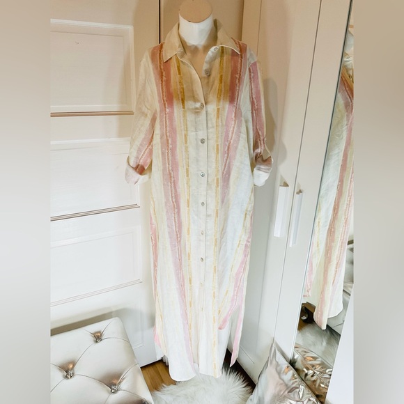 CHARLIE B ๐๐LINEN TUNIC-DRESS - Picture 4 of 11